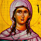 Saint Photine icon of Samaria, Handmade Greek Orthodox Icon of St Photene, Byzantine art wall hanging of Hagia Photini 30x20cm, wedding gift TheHolyArt