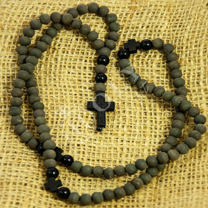 Traditional Catholic Rosary Bracelet with Blessed Rosary wooden and acrylic beads, Christian Prayer Rope with Blessing Cross, Catholic Gift - TheHolyArt