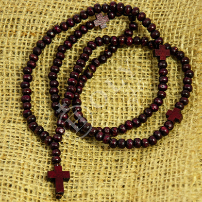 Traditional Catholic Rosary Bracelet with Blessed Rosary wooden and acrylic beads, Christian Prayer Rope with Blessing Cross, Catholic Gift - TheHolyArt