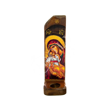 Virgin Mary icon Panagia Iconostasis, Handmade Greek Orthodox Icon, Mother of God Byzantine art altar, Theotokos wall hanging wood plaque - TheHolyArt