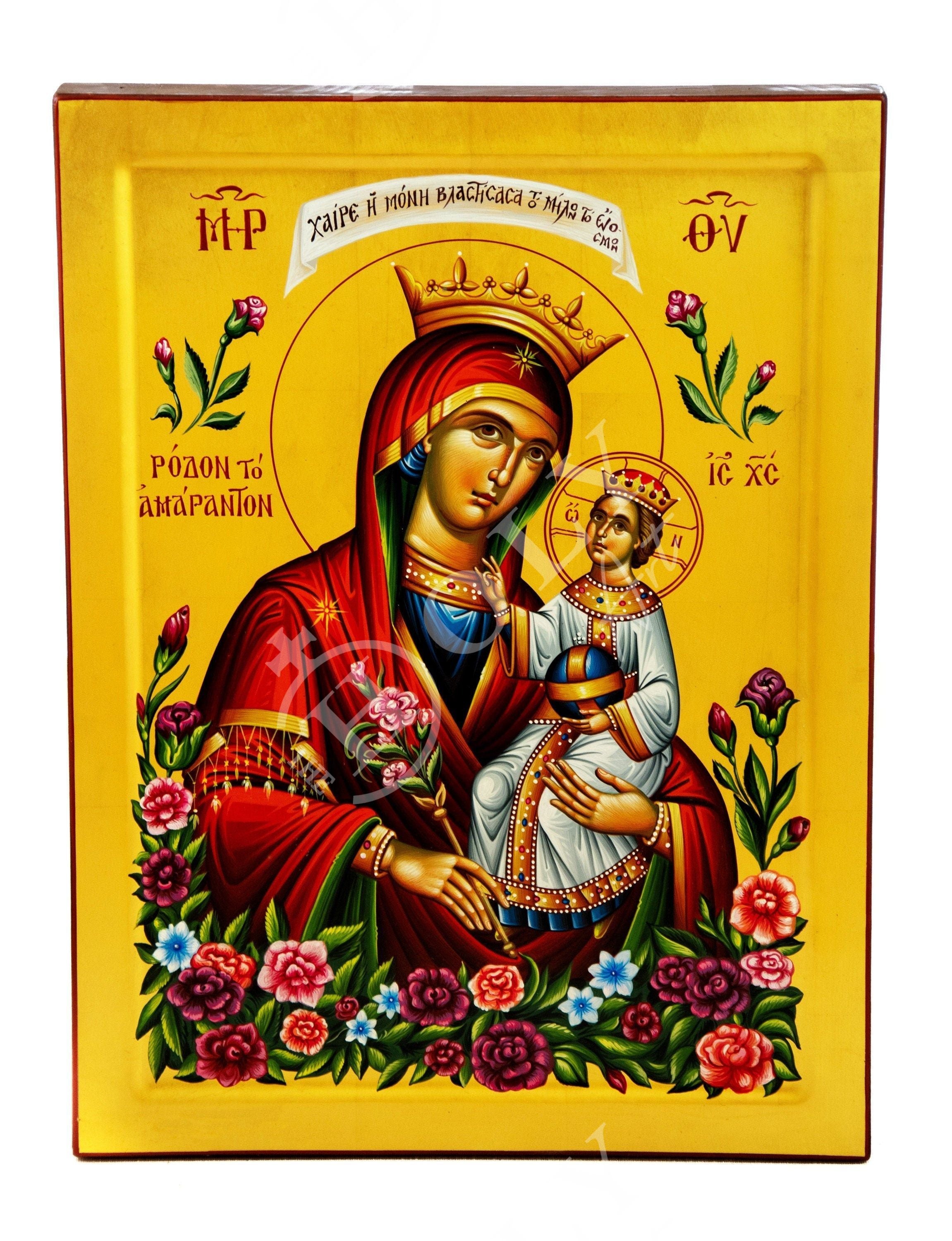 Orthodox Icon Mother of God Hand Painted 8x10 2024 inch