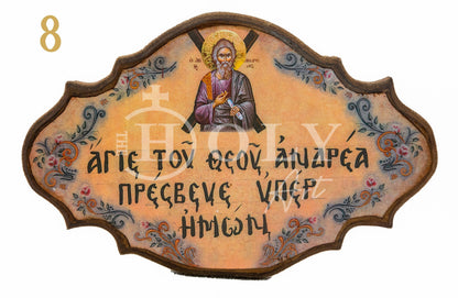 Custom Jesus Christ Virgin Mary icon, Byzantine art wall hanging, Christian saying Handmade Greek Orthodox icon wood plaque, religious decor - TheHolyArt