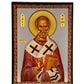 Saint Nicholas icon, Handmade Greek Orthodox icon of St Nick, Byzantine art wall hanging icon on wood plaque, religious decor 27x21cm TheHolyArt