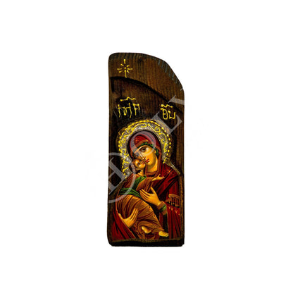 Virgin Mary icon Panagia Glykophilousa, Handmade Greek Orthodox Icon of Theotokos, Mother of God Byzantine art wall hanging wood plaque - TheHolyArt