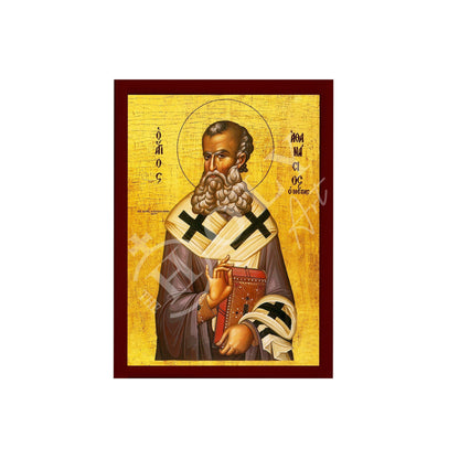 Saint Athanasius icon of Alexandria, Greek Handmade Orthodox icon of St Athanasius the Great, Byzantine art wall hanging, religious gift - TheHolyArt