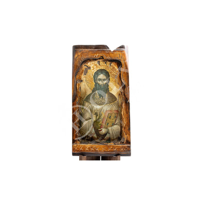 Saint Raphael icon, Handmade Greek Orthodox icon of St Raphael, Byzantine art wall hanging canvas icon wood plaque 51x27cm, wedding gift - TheHolyArt