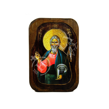 Saint Andrew icon the Apostle, Handmade Greek Orthodox icon of St Andrew, Byzantine art wall hanging wood plaque religious gift - TheHolyArt