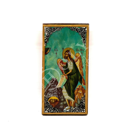 Saint John icon the Forerunner, Handmade Greek Orthodox icon of Saint John Baptist, Byzantine art wall hanging wood plaque, religious decor - TheHolyArt