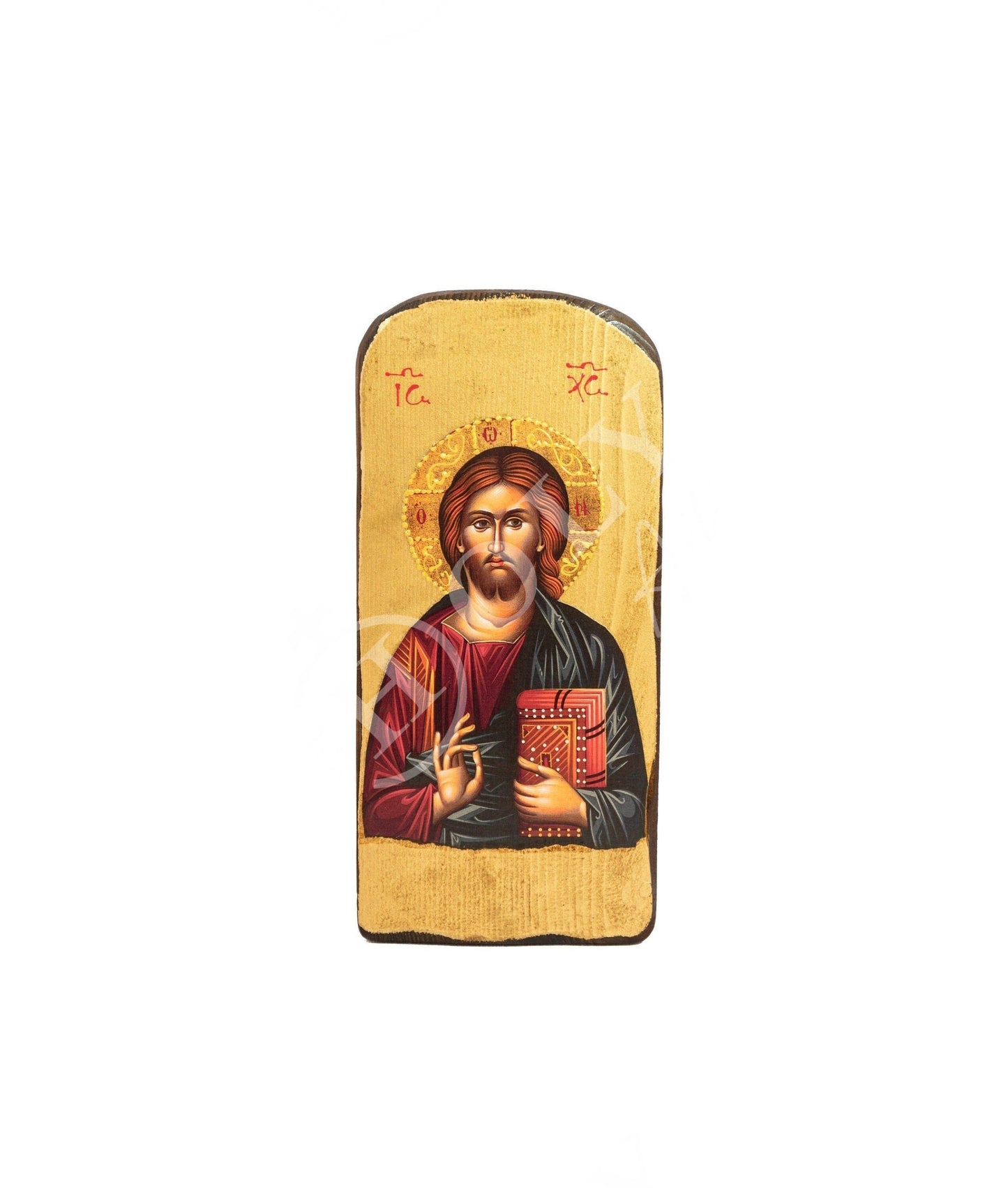 Jesus Christ icon, Handmade Greek Orthodox icon, Byzantine art wall hanging icon of our Lord on wood plaque, wedding gift ideas TheHolyArt