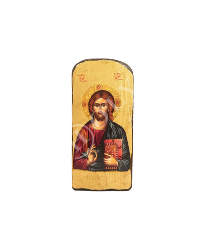 Jesus Christ icon, Handmade Greek Orthodox icon, Byzantine art wall hanging icon of our Lord on wood plaque, wedding gift ideas - TheHolyArt