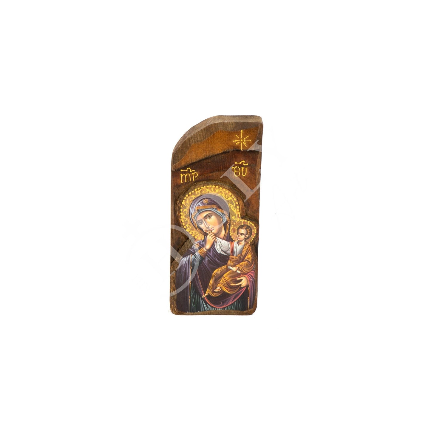 Virgin Mary icon Panagia Paramythia, Handmade Greek Orthodox icon of Theotokos, Mother of God Byzantine art wall hanging wood plaque icon TheHolyArt