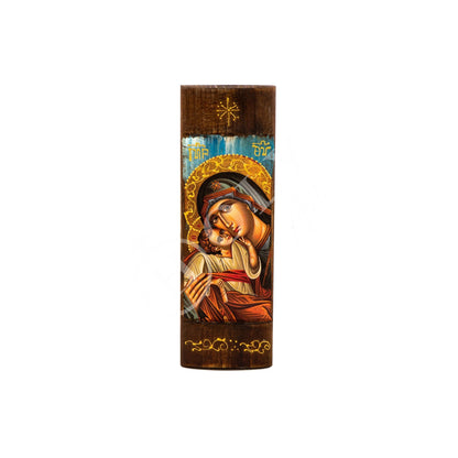 Virgin Mary icon Panagia, Handmade Greek Orthodox icon Theotokos, Mother of God Byzantine art wall hanging wood plaque, religious decor - TheHolyArt
