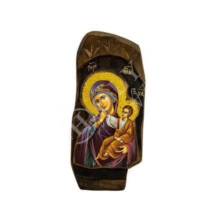 Virgin Mary icon Panagia Paramythia, Handmade Greek Christian Orthodox Icon, Mother of God Byzantine art wall hanging, Theotokos wood plaque - TheHolyArt