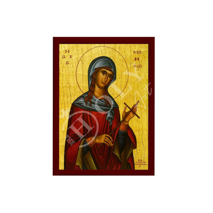 Saint Marina icon, Handmade Greek Orthodox icon of St Marina of Antioch the Martyr, Byzantine art wall hanging, religious gift - TheHolyArt