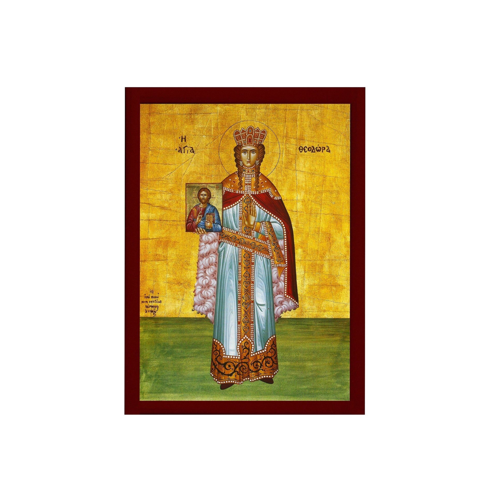 Saint Theodora icon the Empress, Handmade Greek Orthodox icon of St Th-TheHolyArt