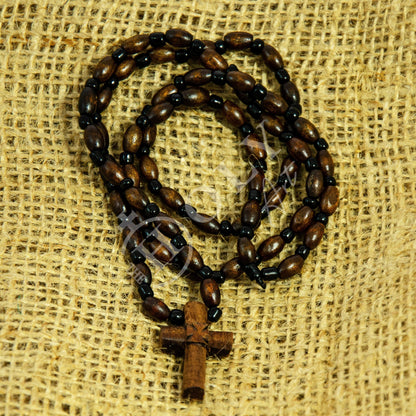 Traditional Catholic Rosary Bracelet with Blessed Rosary wooden and acrylic beads, Christian Prayer Rope with Blessing Cross, Catholic Gift - TheHolyArt