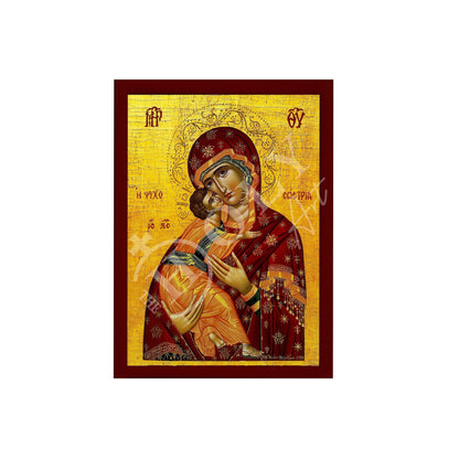 Virgin Mary icon Panagia Soul Saver, Greek Christian Orthodox Icon, Mother of God Byzantine art, Theotokos handmade wall hanging wood plaque - TheHolyArt