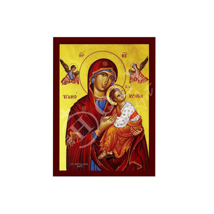 Virgin Mary icon Panagia Amolyntos, Greek Christian Orthodox Icon, Mother of God Byzantine art, Theotokos handmade wall hanging wood plaque - TheHolyArt