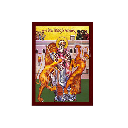 Saint Ignatius icon, Handmade Greek Orthodox icon St Ignatius of Antioch, Byzantine art wall hanging on wood plaque icon, religious decor - TheHolyArt