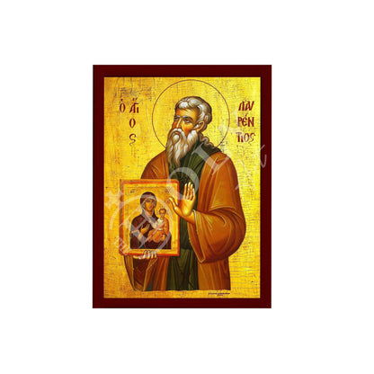Saint Lawrence icon, Handmade Greek Orthodox icon of St Lawrence, Byzantine art wall hanging icon on wood plaque, religious decor - TheHolyArt