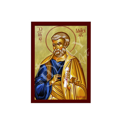 Saint Matthias the Apostle icon, Handmade Greek Orthodox icon of Apostle Matthias, Byzantine art wall hanging on wood plaque - TheHolyArt