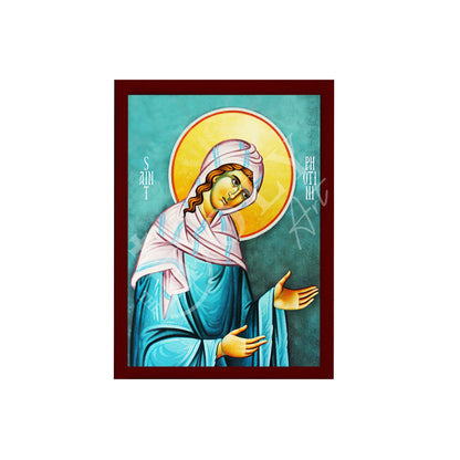 Saint Photine icon, Handmade Greek Orthodox icon St Photini the Samaritan, Byzantine art wall hanging on wood plaque icon, religious decor - TheHolyArt