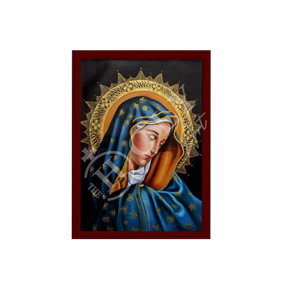 Virgin Mary icon Panagia, Handmade Greek Orthodox Icon, Mother of God Byzantine art, Theotokos wall hanging wood plaque, religious decor (5) - TheHolyArt