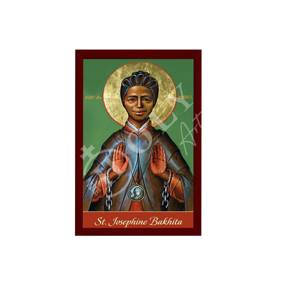 Saint Josephine icon, Handmade Greek Orthodox icon of St Josephine Margaret Bakhita, Byzantine art wall hanging wood plaque, religious gift - TheHolyArt