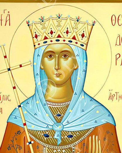 Saint Theodora icon the Empress, Handmade Greek Orthodox icon of St Theodora wife of Justinian, Byzantine art wall hanging, religious decor - TheHolyArt