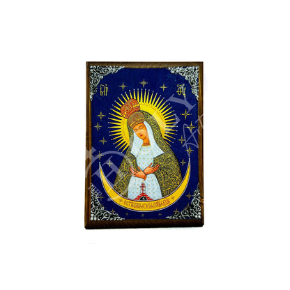 Virgin Mary icon Panagia of Stars, Handmade Greek Orthodox Icon, Mother of God Byzantine art, Theotokos wall hanging wood plaque decor - TheHolyArt