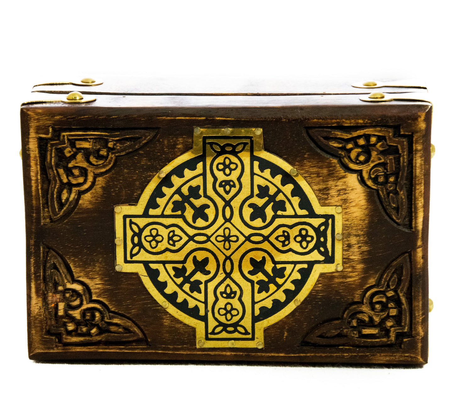 Handmade Religious carved wooden Prayer box with Christian Cross, Greek Vintage Decorative Jewelry Keepsake box 15x10x6cm vintage gift TheHolyArt