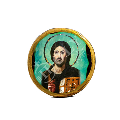 Jesus Christ icon Sina, Handmade Greek Orthodox icon of Jesus Christ Sinai, Byzantine art wall hanging on wood plaque, religious decor - TheHolyArt