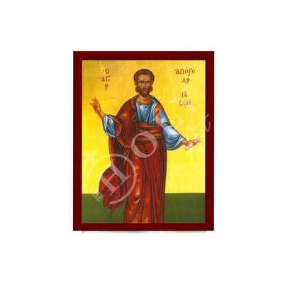 Saint Jason icon, Handmade Greek Orthodox icon St Jason the Apostle Byzantine art wall hanging wood plaque icon religious gift - TheHolyArt