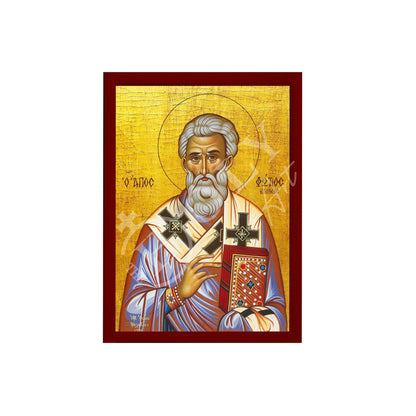 Saint Photios icon, Handmade Greek Orthodox icon of St Photius The Great Byzantine art wall hanging icon wood plaque, religious gift - TheHolyArt