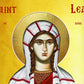 Saint Lea icon, Handmade Greek Orthodox icon of St Lea of Rome Byzantine Catholic art wall hanging icon wood plaque religious christian gift TheHolyArt