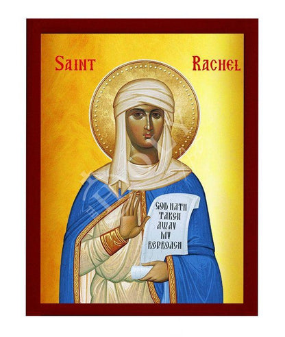 Saint Rachel icon, Handmade Greek Orthodox icon of St Rachel of Rome Byzantine art wall hanging icon wood plaque religious Christian gift - TheHolyArt