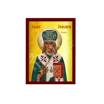 Saint Joasaph icon, Handmade Greek Orthodox icon of St Joasaph of Belgorod, Byzantine art wall hanging icon wood plaque, religious gift - TheHolyArt
