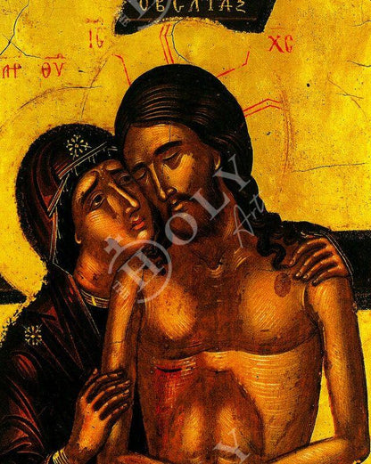 Humiliation of Jesus Christ icon, Handmade Greek Orthodox icon of Extreme Humility, Byzantine art wall hanging wood plaque, religious decor - TheHolyArt