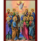 Synaxis of the Apostles icon, Handmade Greek Orthodox Icon of the Gathering of the 12 Apostles, Byzantine art wall hanging wood plaque TheHolyArt