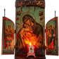 Christian Iconostasis Virgin Mary Glykophilousa Archangel Michael Archangel Gabriel icon Handmade Canvas Mt Athos wooden Altar Orthodox Icon TheHolyArt