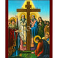 The Elevation of the Holy Cross icon, Handmade Greek Orthodox icon Exaltation of Holy Cross Byzantine art wall hanging on wood plaque TheHolyArt