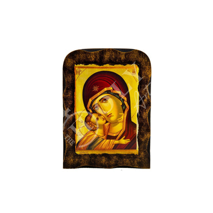 Virgin Mary icon Panagia Glykophilousa, Handmade Greek Orthodox Icon, Mother of God Byzantine art, Theotokos wall hanging wood plaque - TheHolyArt