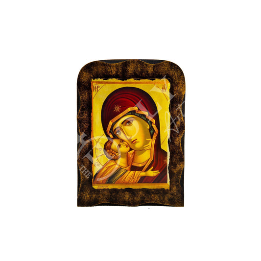 Virgin Mary icon Panagia Glykophilousa, Handmade Greek Orthodox Icon, Mother of God Byzantine art, Theotokos wall hanging wood plaque TheHolyArt