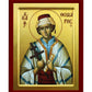 Saint Theocharis icon, Handmade Greek Orthodox icon St Theocharis the Cappadocian Byzantine art wall hanging wood plaque icon religious gift TheHolyArt