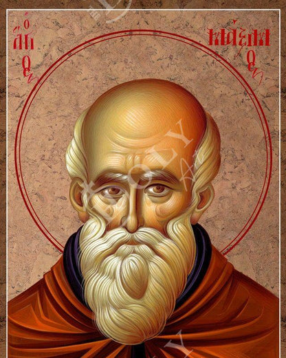Saint Maximus icon, Handmade Greek Orthodox icon of St Maximus the Greek, Byzantine art wall hanging icon on wood plaque - TheHolyArt