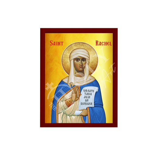 Saint Rachel icon, Handmade Greek Orthodox icon of St Rachel of Rome Byzantine art wall hanging icon wood plaque religious Christian gift TheHolyArt