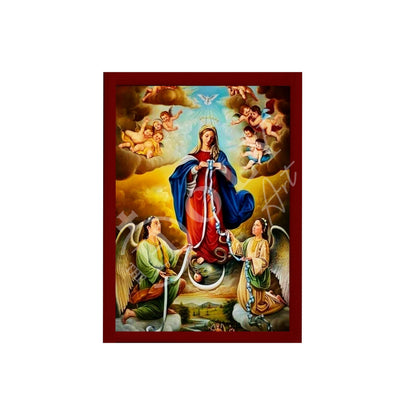 Virgin Mary icon Untier of Knots, Handmade Greek Orthodox Icon Panagia Mother of God Byzantine art Theotokos wall hanging wood plaque - TheHolyArt