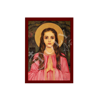 Saint Philomena icon, Handmade Greek Catholic Orthodox icon of St Philomena of Corfu, Byzantine art wall hanging, religious gift - TheHolyArt