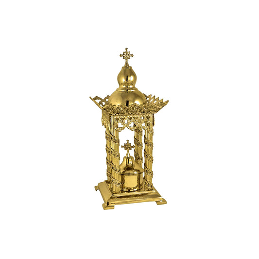 Christian Brass Bronze Handmade Altar Tabernacle, Orthodox Altar Church Tabernacle Monstrance Handmade Pyx Artoforio, religious gift TheHolyArt