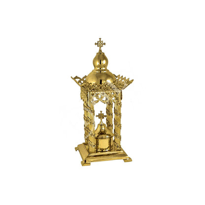 Christian Brass Bronze Handmade Altar Tabernacle, Orthodox Altar Church Tabernacle Monstrance Handmade Pyx Artoforio, religious gift - TheHolyArt